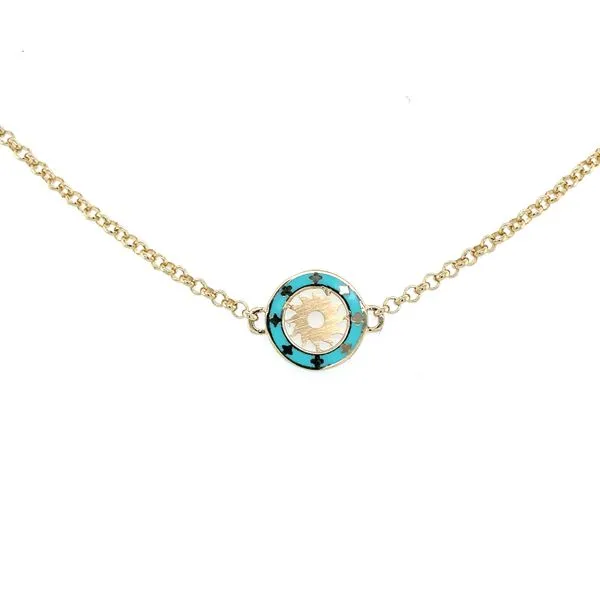 Turquoise Sun Pendant Neckalce Image 2 Jais Providenciales, 