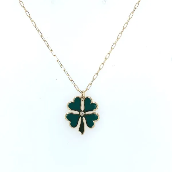 Reversible Clover Pendant Necklace Jais Providenciales, 