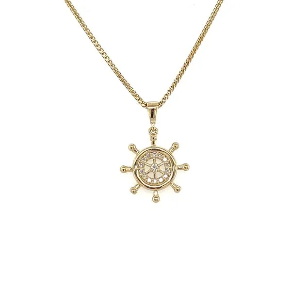 Ship Wheel Pendant Jais Providenciales, 
