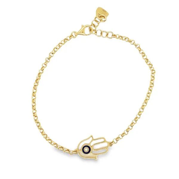 Hamsa Hand Rolo Bracelet Jais Providenciales, 