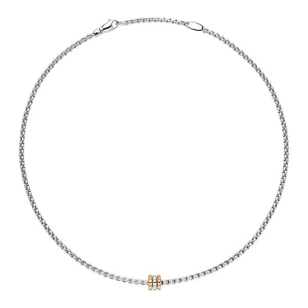 Eka Tiny Necklace with Diamonds Jais Providenciales, 