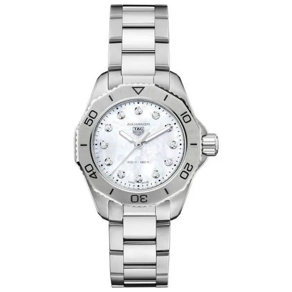 TAG Heuer Aquaracer Professional 200 Watch with White Mother-of-Pearl Dial Jais Providenciales, 