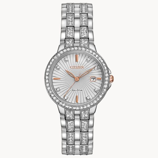 Citizen's Silhoutte Crystal Watch with Silver-toned Dial Jais Providenciales, 