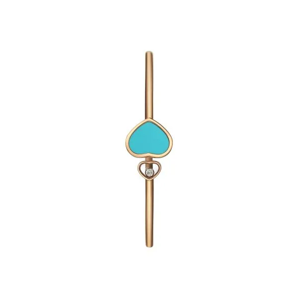 Happy Hearts Bangle with Turquoise Stone Image 2 Jais Providenciales, 