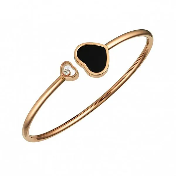 Happy Hearts Bangle with Black Onyx Jais Providenciales, 