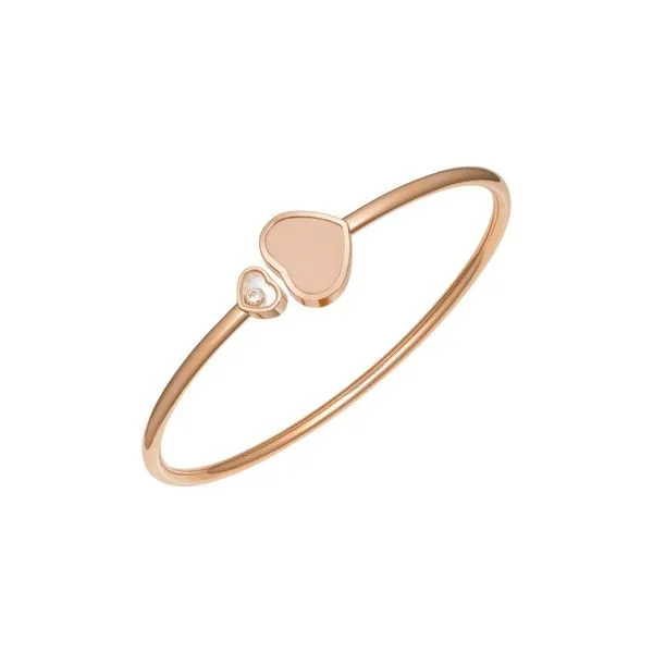 Happy Hearts Bangle with Rose Stone Jais Providenciales, 