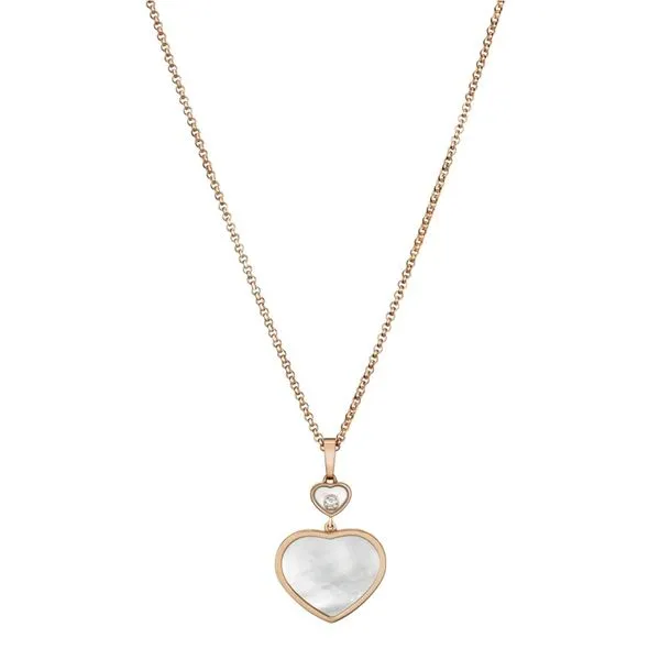 Happy Hearts Diamond Necklace with Mother of Pearl Jais Providenciales, 