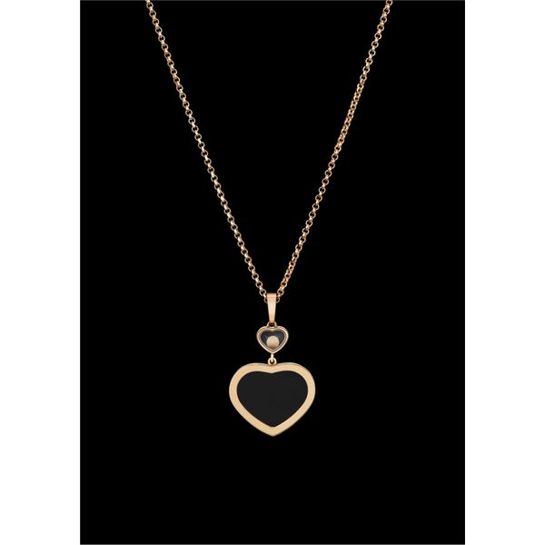 Happy Hearts Diamond Necklace with Black Onyx Image 2 Jais Providenciales, 