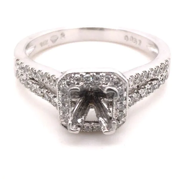 White 14 Karat Engagement Ring Size 6.5 James Martin Jewelers Dubuque, IA