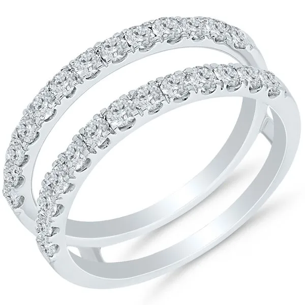 White 14K Wedding Band with 1.00Tw Round Diamonds James Martin Jewelers Dubuque, IA