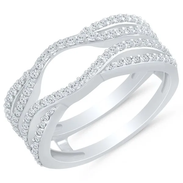 10K White Wedding Band with 0.50Tw Round Diamonds James Martin Jewelers Dubuque, IA