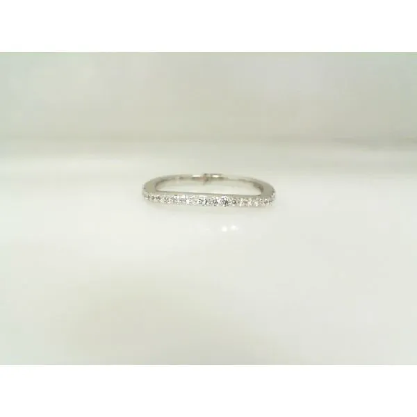 White 14K Wedding Band with Round Diamonds James Martin Jewelers Dubuque, IA
