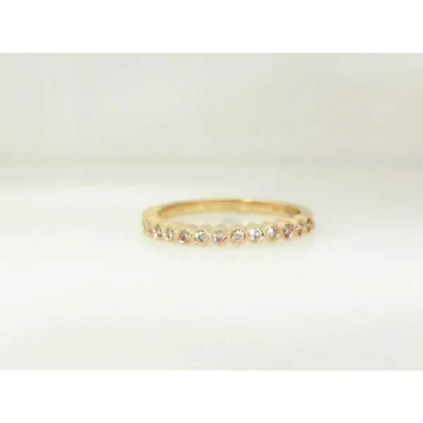Yellow 14K Wedding Band with Round Diamonds James Martin Jewelers Dubuque, IA