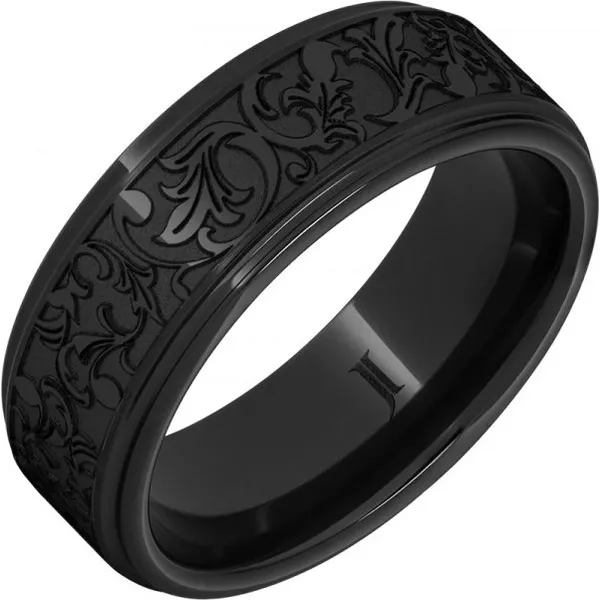 Men's Ceramic Wedding Band 8mm James Martin Jewelers Dubuque, IA