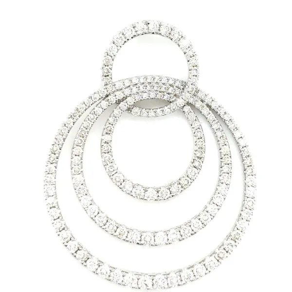 14K White Gold Diamond Interlocking Circle Pendant James Martin Jewelers Dubuque, IA