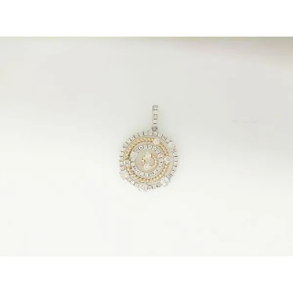 Two Tone 14K Diamond Pendant James Martin Jewelers Dubuque, IA