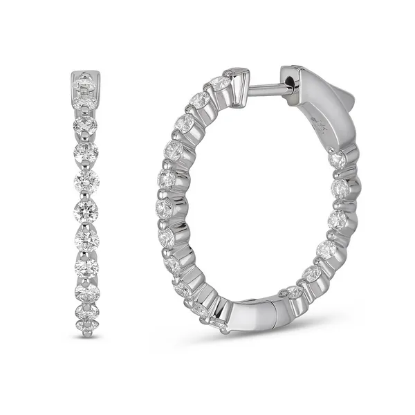 White 14 Karat Diamond Fashion Earrings James Martin Jewelers Dubuque, IA
