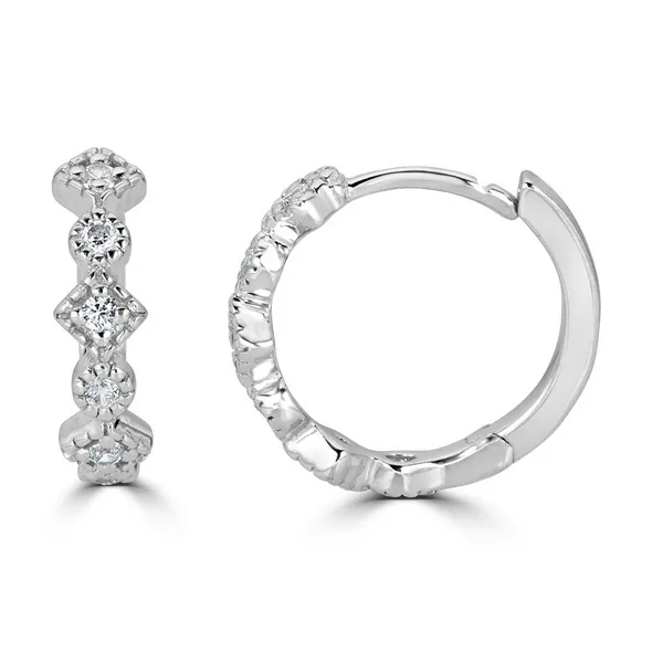 White 14Kt Diamond Fashion Earrings James Martin Jewelers Dubuque, IA