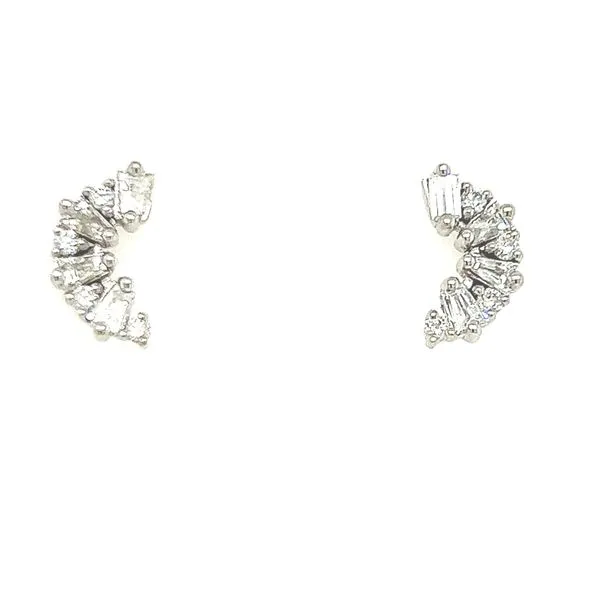 White 14K Diamond Studs James Martin Jewelers Dubuque, IA