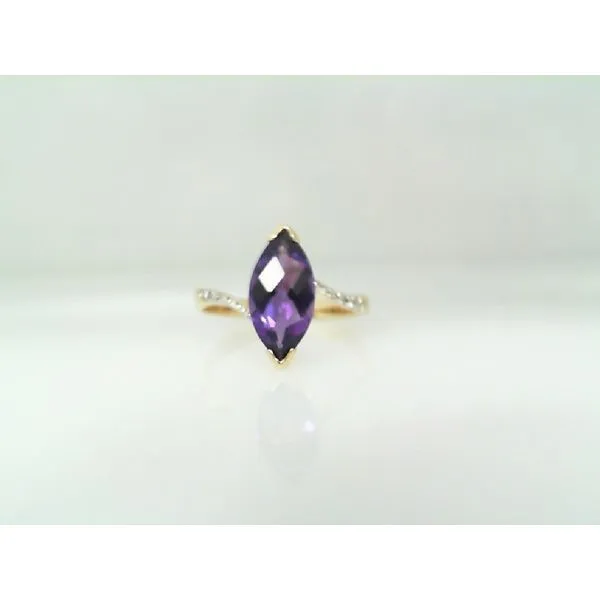 Yellow 14 Karat Marquise Amethyst Ring James Martin Jewelers Dubuque, IA