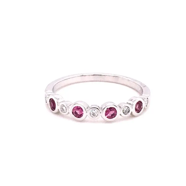 10K White Gold Pink Tourmaline and Diamond Ring James Martin Jewelers Dubuque, IA