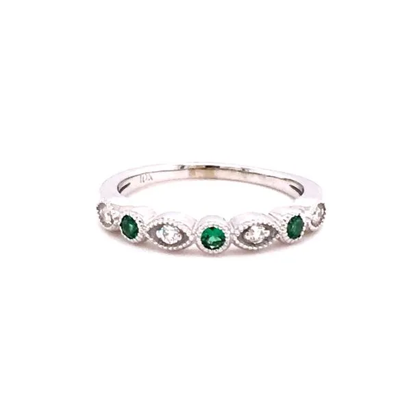 10K White Gold Aquamarine and Diamond Ring James Martin Jewelers Dubuque, IA