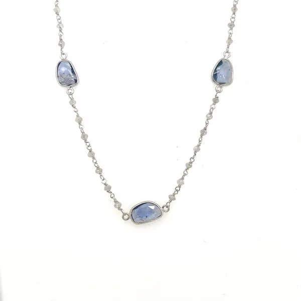 14K White Sapphire Pendant James Martin Jewelers Dubuque, IA