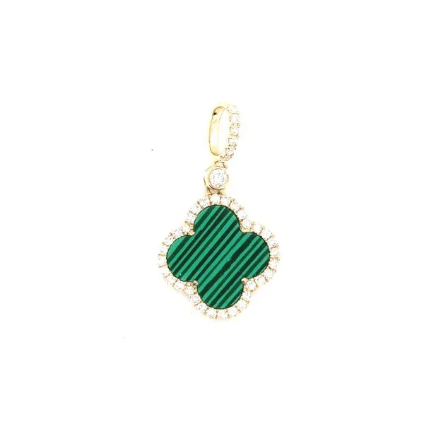 14K Yellow Malachite Pendant James Martin Jewelers Dubuque, IA