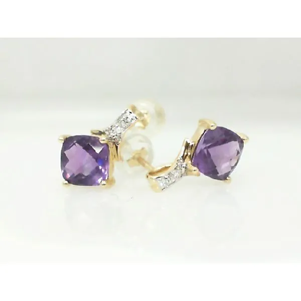 Yellow 14 Karat Amethyst Earrings James Martin Jewelers Dubuque, IA