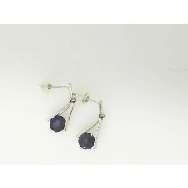 14K White Alexandrite Diamond Earrings James Martin Jewelers Dubuque, IA