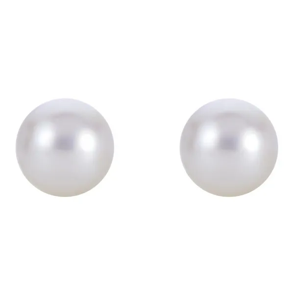 14K White Gold Akoya Pearl Stud Earrings James Martin Jewelers Dubuque, IA