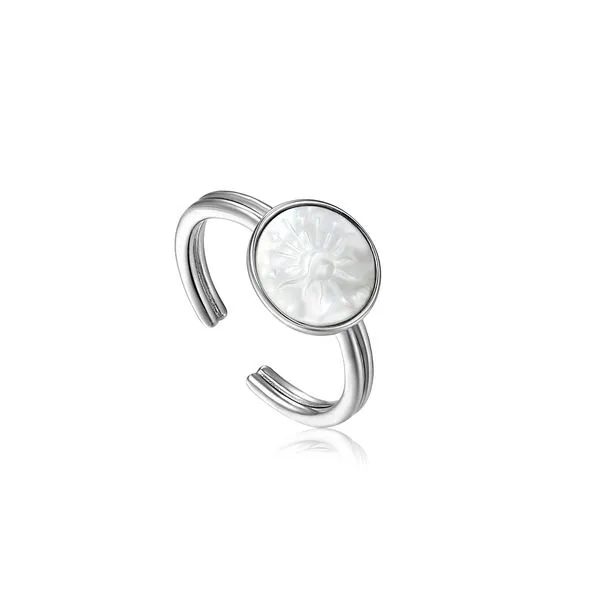 Platinum Sunbeam Emblem Adjustable Ring James Martin Jewelers Dubuque, IA
