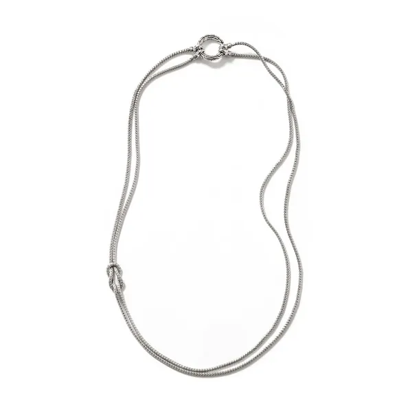 John Hardy Sterling Silver Love Knot Convertible Necklace James Martin Jewelers Dubuque, IA