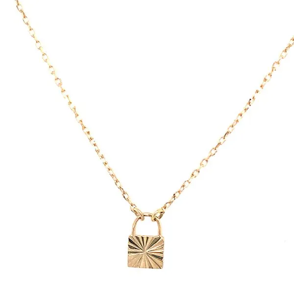 Ania Haie Yellow 14 Karat Gold Padlock Pendant James Martin Jewelers Dubuque, IA