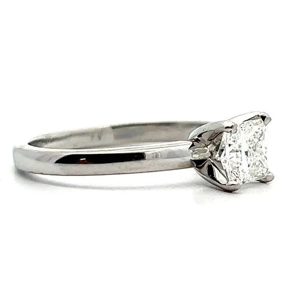 Platinum Solitaire Princess Cut Diamond Engagement Ring Image 2 Jaymark Jewelers Cold Spring, NY