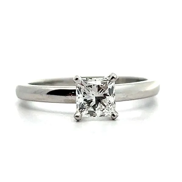 Platinum Solitaire Princess Cut Diamond Engagement Ring Jaymark Jewelers Cold Spring, NY
