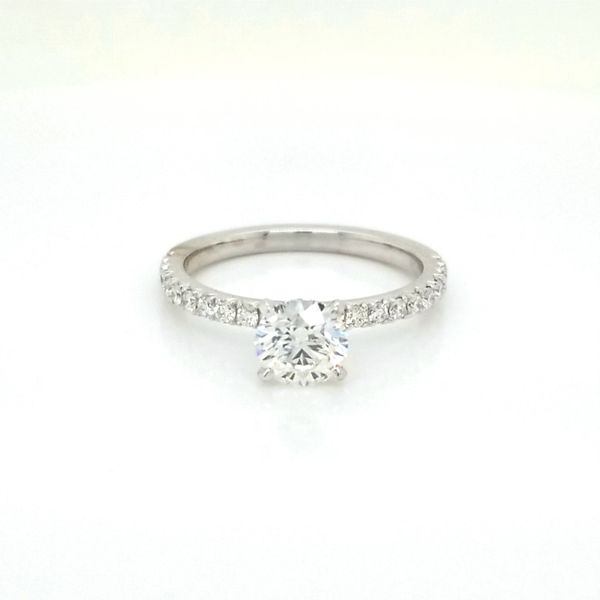 14K White Gold 4-Prong Round Cut Diamond Engagement Ring Jaymark Jewelers Cold Spring, NY