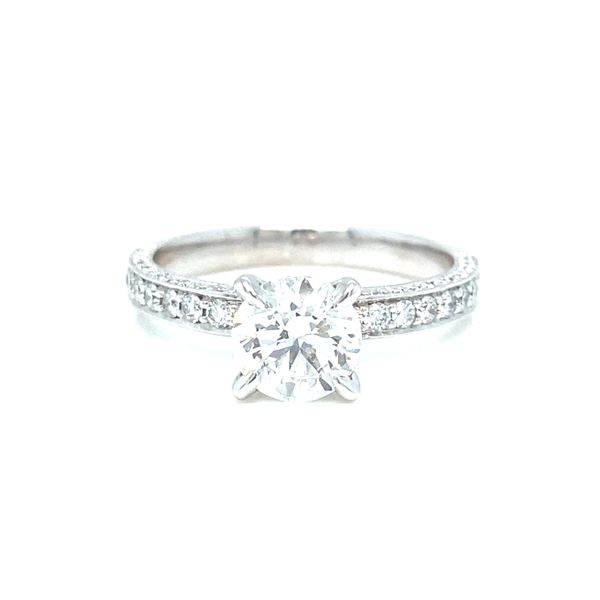 14K White Gold Round Brilliant Cut Diamond Engagement Ring Jaymark Jewelers Cold Spring, NY