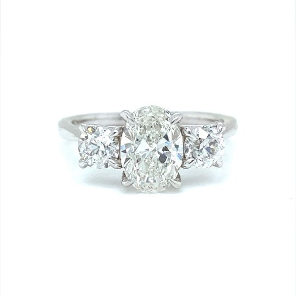 14K White Gold 3-Stone Diamond Engagement Ring Jaymark Jewelers Cold Spring, NY