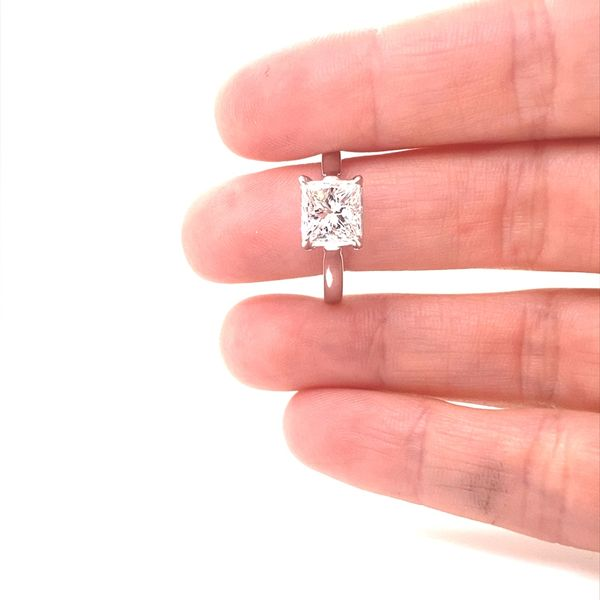 Platinum Solitaire Princess Cut Diamond Engagement Ring Image 2 Jaymark Jewelers Cold Spring, NY