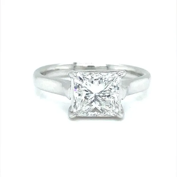 Platinum Solitaire Princess Cut Diamond Engagement Ring Jaymark Jewelers Cold Spring, NY