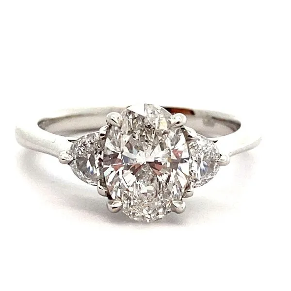 Platinum Three Diamond Engagement Ring Jaymark Jewelers Cold Spring, NY