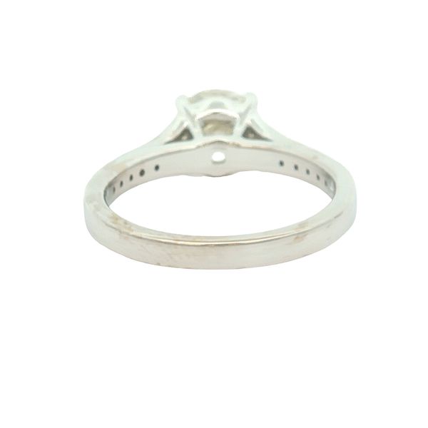 14k White Gold Diamond Milgrain Engagement Ring Image 4 Jaymark Jewelers Cold Spring, NY