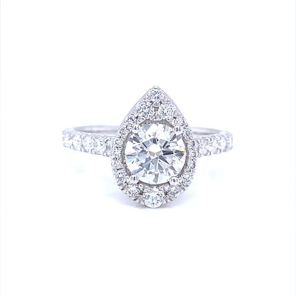 14K White Gold Lab Grown Round Cut Diamond Engagement Ring Jaymark Jewelers Cold Spring, NY