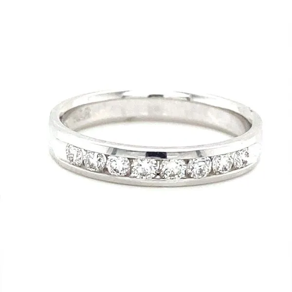 14K White Gold 8-Stone Channel Set Diamond Band, 0.33cttw Jaymark Jewelers Cold Spring, NY