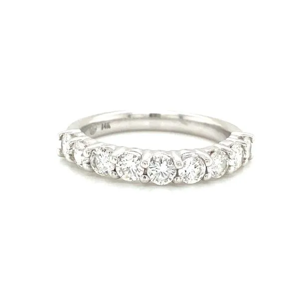 14K White Gold Prong-Set Diamond Band, 1.01cttw Jaymark Jewelers Cold Spring, NY