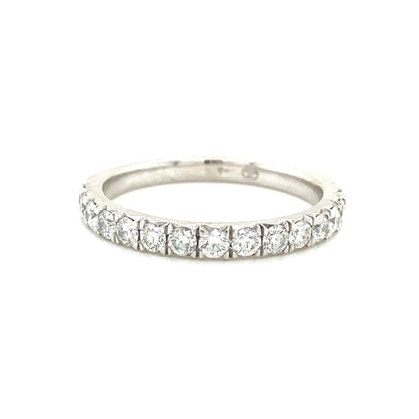14K White Gold French Cut Pave Diamond Band Jaymark Jewelers Cold Spring, NY