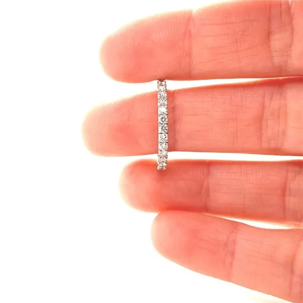 14K White Gold French Cut Pave Diamond Band Image 2 Jaymark Jewelers Cold Spring, NY
