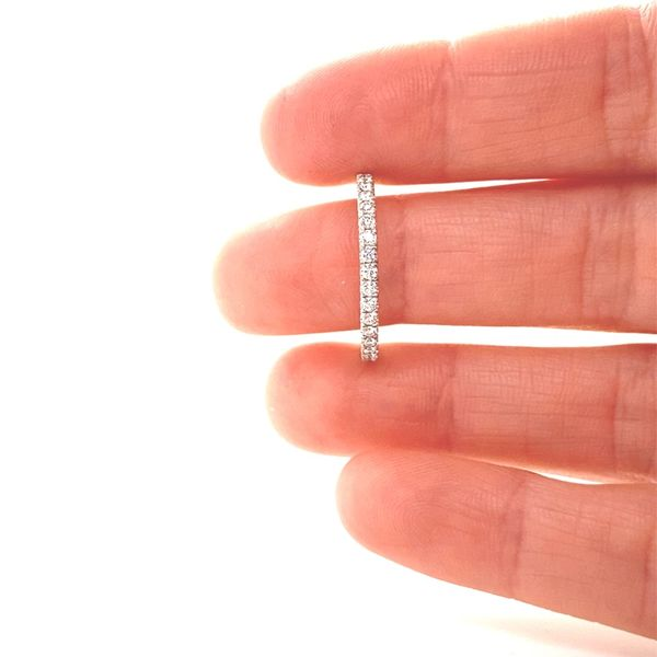 14K White Gold Dovetail Pave Diamond Band, 0.35cttw Image 2 Jaymark Jewelers Cold Spring, NY