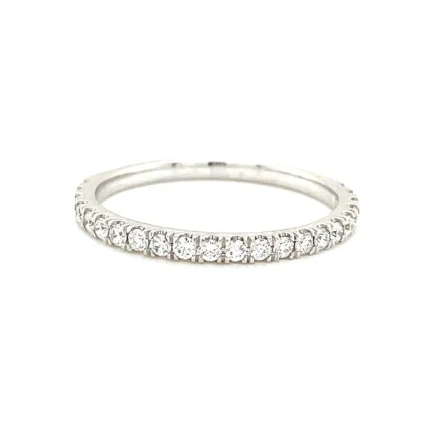 14K White Gold Dovetail Pave Diamond Band, 0.35cttw Jaymark Jewelers Cold Spring, NY